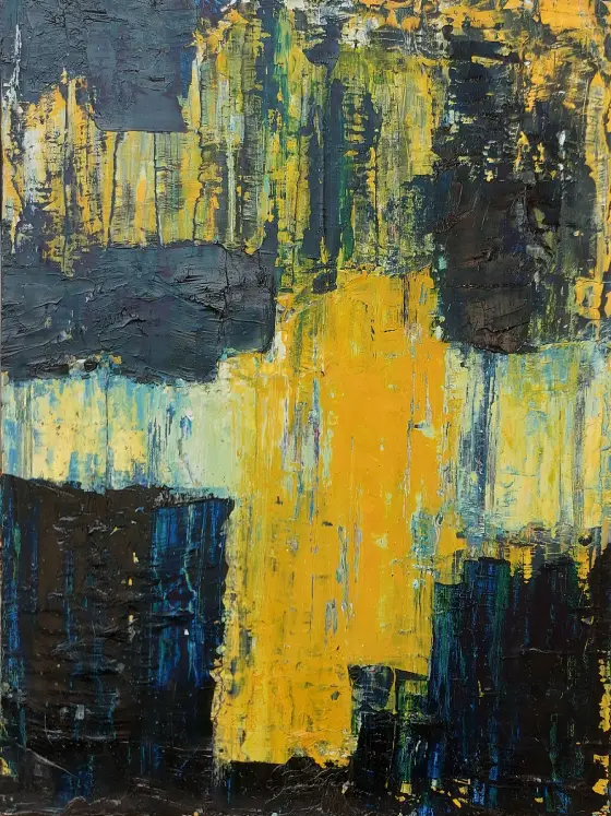 50x50 acrylique sur toile (4) éruption urbaine